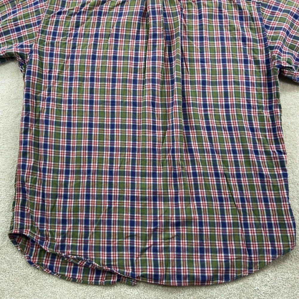 J. Crew Oarsman Button Down Shirt Mens L Plaid Long Sleeve Cotton Pocket